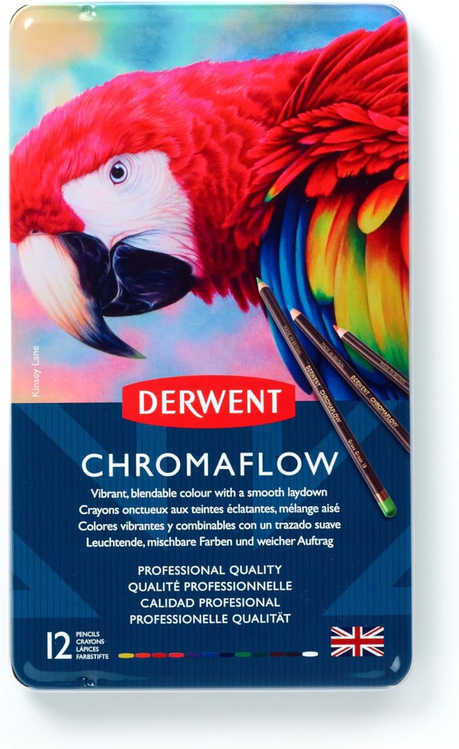 Derwent ChromaflowLápices de colores, juego de 12 colores