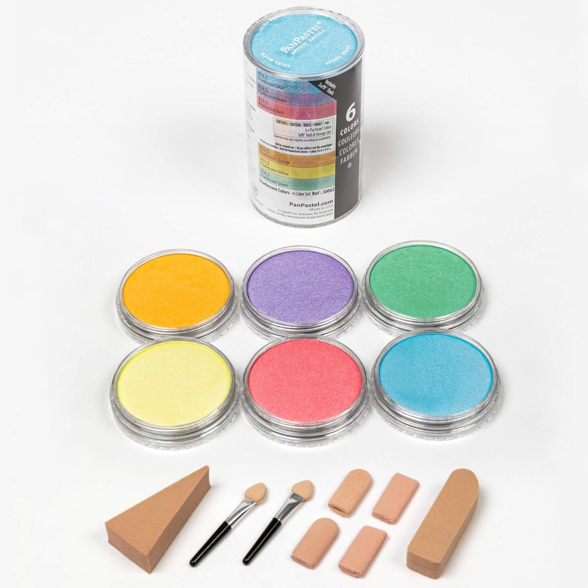 PanPastel Pasteles Juego de Colores Nacarados, 6 Colores