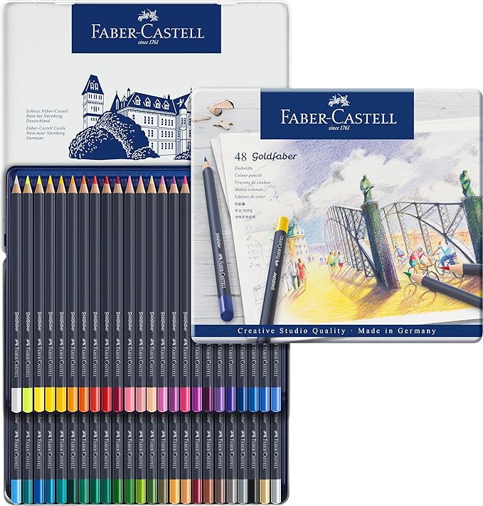 Faber-Castell Creative Studio Goldfaber - Lápices de colores, caja de 48 unidades