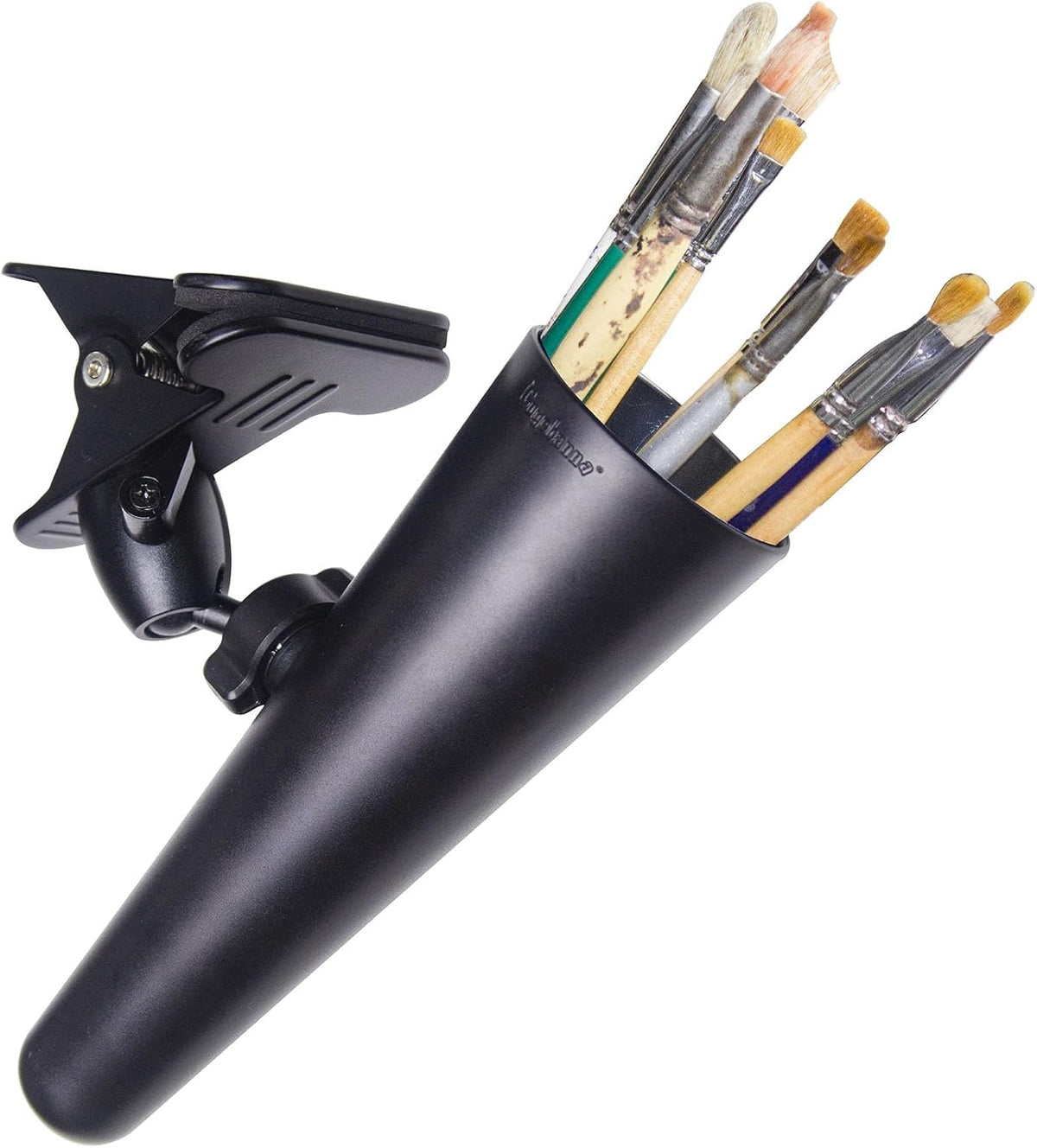 Soporte para pinceles con clip de metal