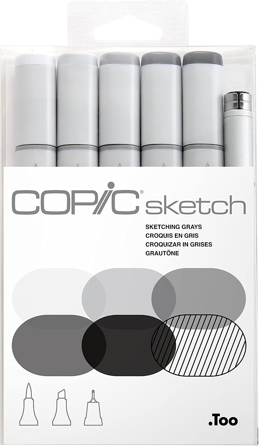 Copic arcadores de Arte de Doble Punta de 6 Colores