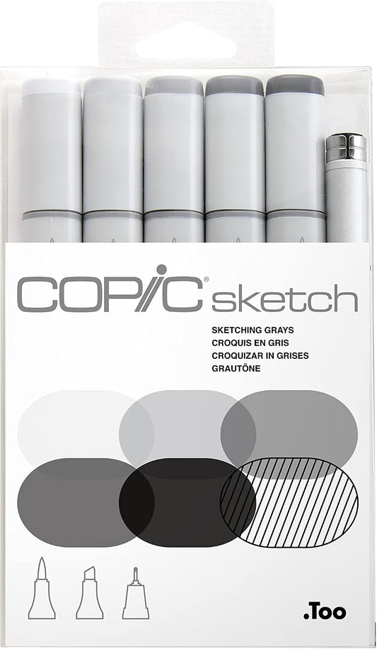 Copic arcadores de Arte de Doble Punta de 6 Colores
