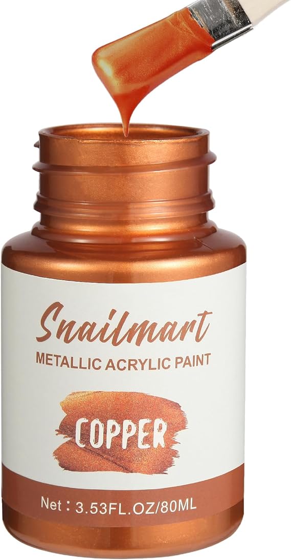 Pintura acrílica metálica de 80 ml cobre