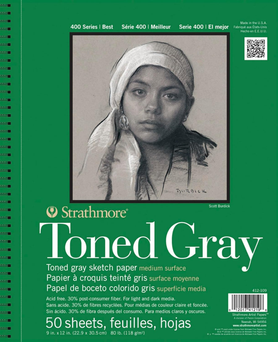 Strathmore Bloc de bocetos gris tonificado 9X12