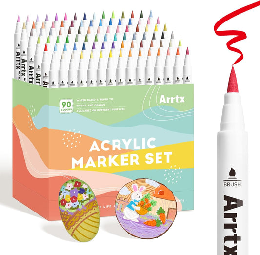 Arrtx marcadores de Pintura Acrílica de 90 Colores