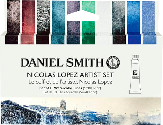 Daniel Smith acuarela transparente, extrafina Nicholas Lopez Artista, 10 colores 5 ML
