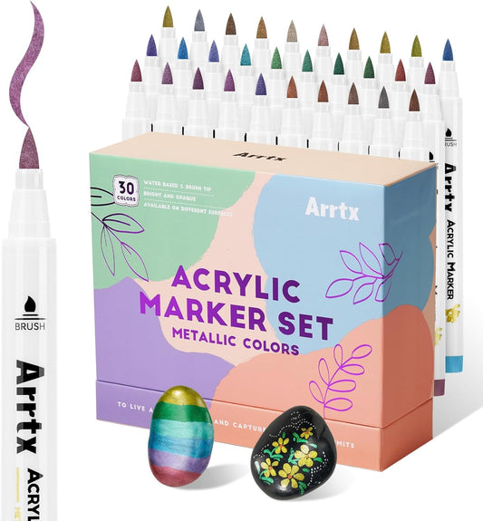 Arrtx - Marcadores de pintura acrílica de 30 colores