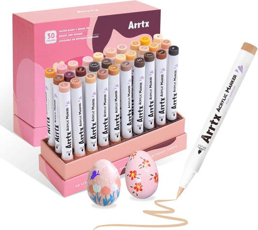 Arrtx 30 colores marcadores de pintura acrílica para tonos de piel