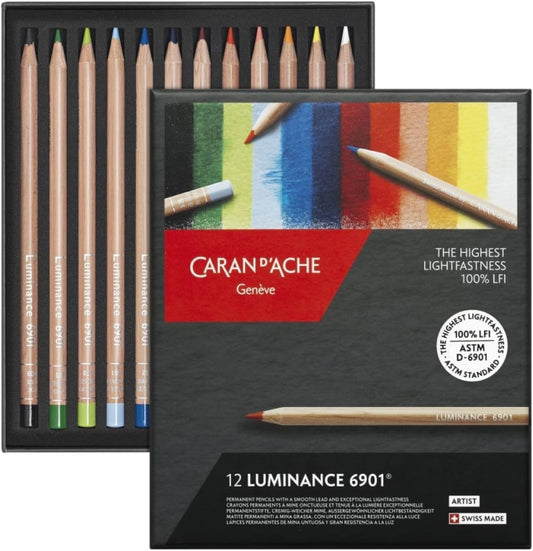 Caran d'Ache Caja de 12 colores LUMINANCE 6901™