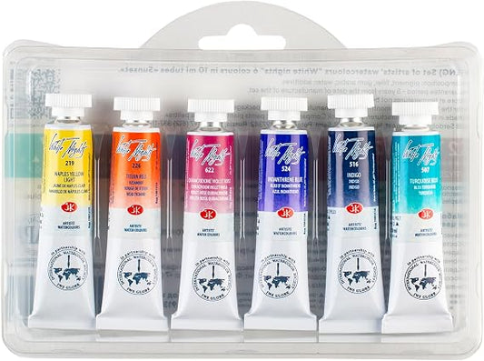 White Nights Nevskaya Palitra  KIT 6 COLORES DE ACUARELA MULTICOLOR